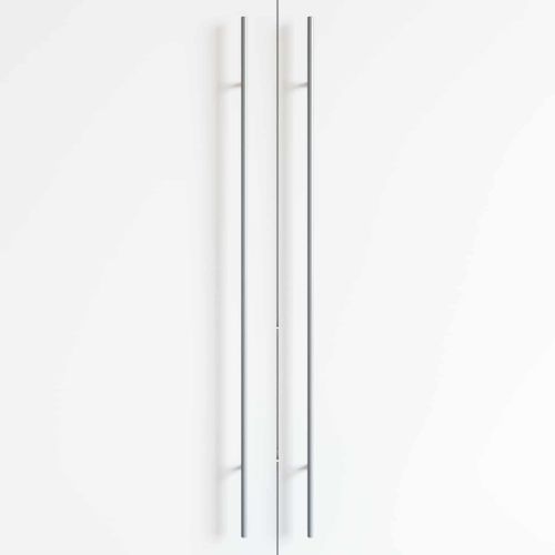 Дръжка за шкаф 2 pcs Сребрист 900 мм Неръждаема стомана