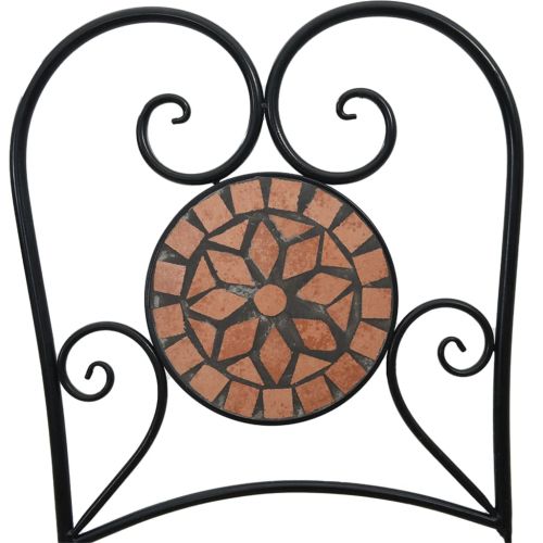 Бистро столове, сгъваеми, 2 бр, теракота, керамика