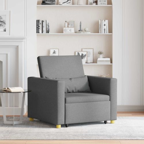 Разтегателен диван с единично легло Тъмносив 90 x 165 x 87 см