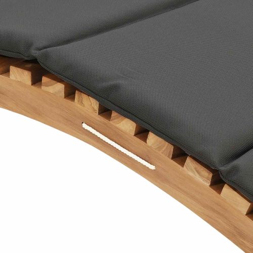 Градински шезлонг с възглавница Кафяво 198 x 55 x 58,5 см