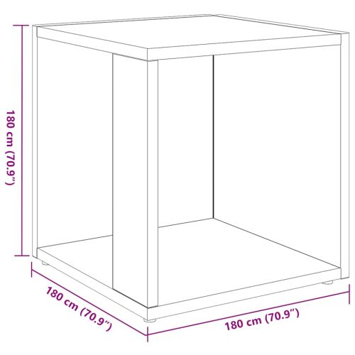 Странична маса, дъб сонома, 33x33x34,5 см, инженерно дърво