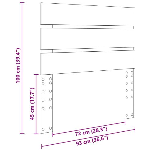 Облегалка за глава Сонома дъб 90 cm Инженерно дърво