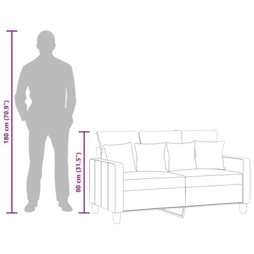 2-местен диван, черен, 120 см, плат