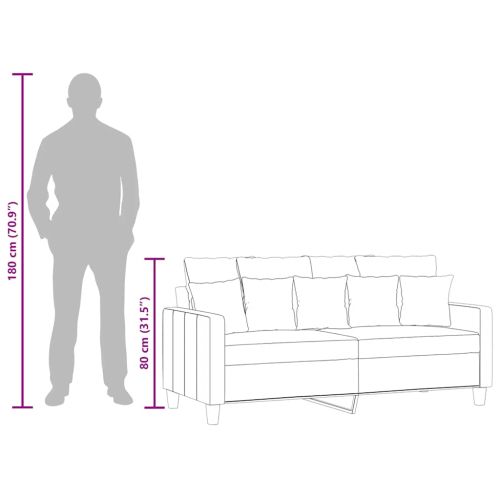 2-местен диван, kафяв, 140 см, текстил