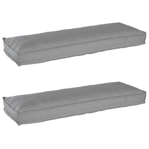 Комплект възглавници за палет 2 pcs Сив 120 x 40 x 8 см