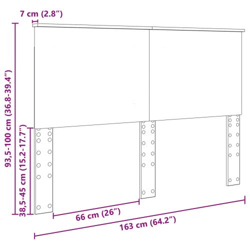 Облегалка за глава Гланц бяло Инженерен дървен материал