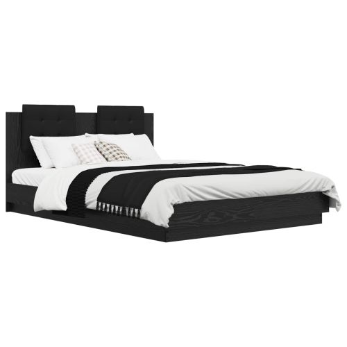 Леглова рамка с табла Дъб 140 x 200 cm Инженерно дърво