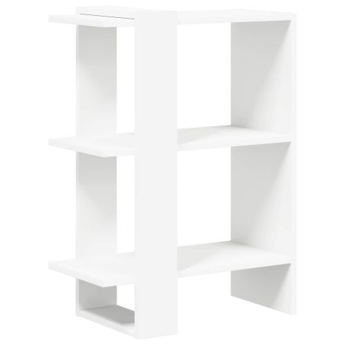 Рафт за книги Бяло 52 x 25 x 71,5 см Инженерно дърво