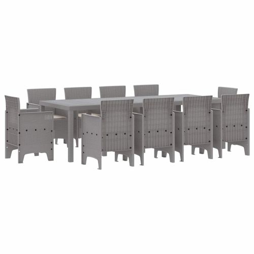 Комплект за хранене в градината 11 pcs Светлосиво Полипропилен