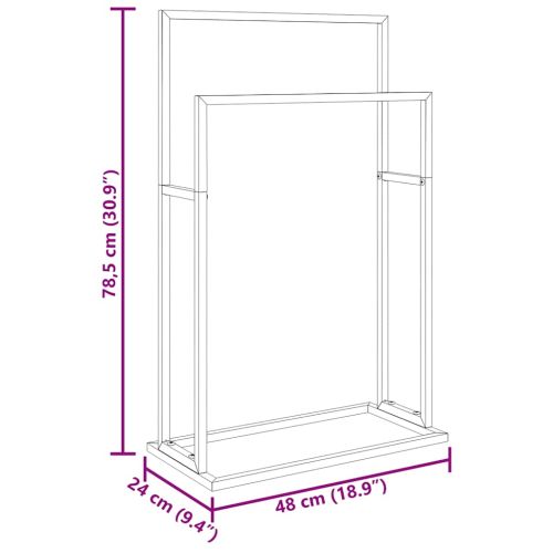 Свободностояща поставка за кърпи златиста 48x24x78,5 см желязо
