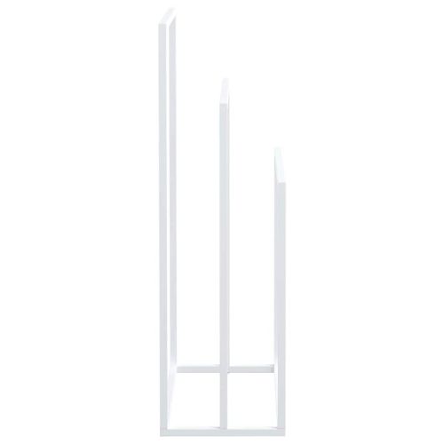 Свободностояща поставка за кърпи, бяла, 48x24x79 см, желязо