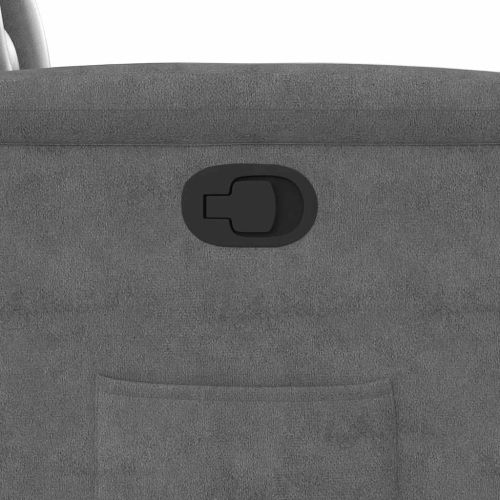 Реклайнер стол, тъмносиво мирофибърен текстил