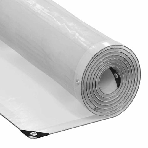 Прозрачен брезент с капси 1х12 м Полиетилен