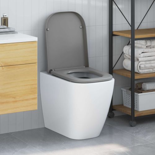 Тоалетна седалка Сиво 47,5 x 35 x 3,6 см Дуропласт