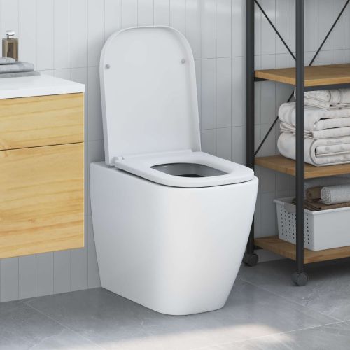 Тоалетна седалка Бяло 47,5 x 35 x 3,6 см Дуропласт