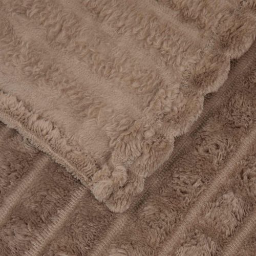 Одеала за хвърляне 6 pcs Камилски 270 x 240 см Мека вълна