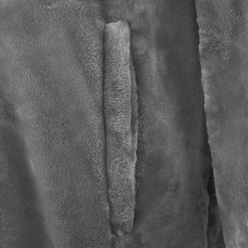 Одеяло с качулка Тъмен сив s Фланела