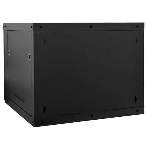Мрежов кабинет със съхранение Черно 60 x 60 x 50 см Стомана