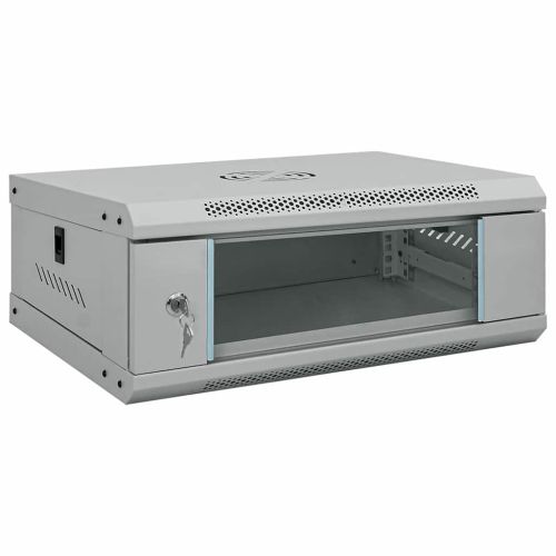 Мрежов кабинет със съхранение Сив 53 x 35 x 21 см Стомана