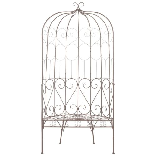 Градинска пейка, 95 см, желязо, антично кафяво