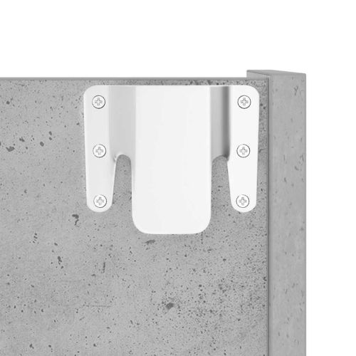 Стенен шкаф за обувки, бетонно сиво, 80x18x60см инженерно дърво