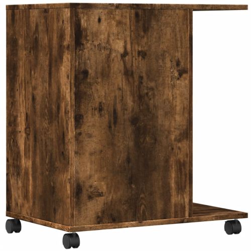 Стойка за принтер с колелца, опушен дъб, 60x40x68,5 см