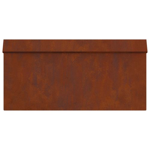 Оградка за охлюви 16 pcs Ръждясало 50 x 3,5 x 25 см