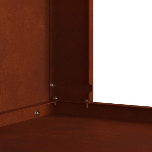 Огнище Кафяво 60 x 40 x 96 см Патинираща стомана