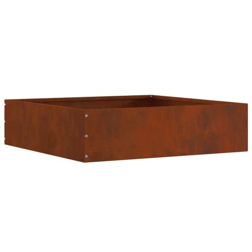 Ограда за трева 6 pcs Ръждясало 50 x 50 x 13 см