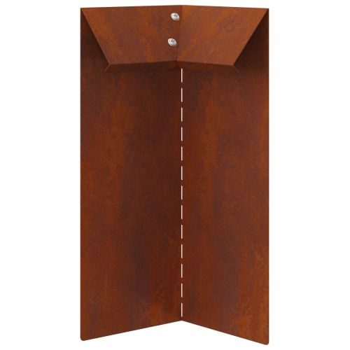 Оградка за охлюви 4 pcs Ръждясало 10 x 10 x 25 см