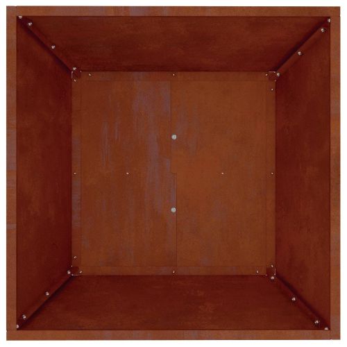 Градинска саксия Ръждясало 50 x 50 x 15 см Патинираща стомана