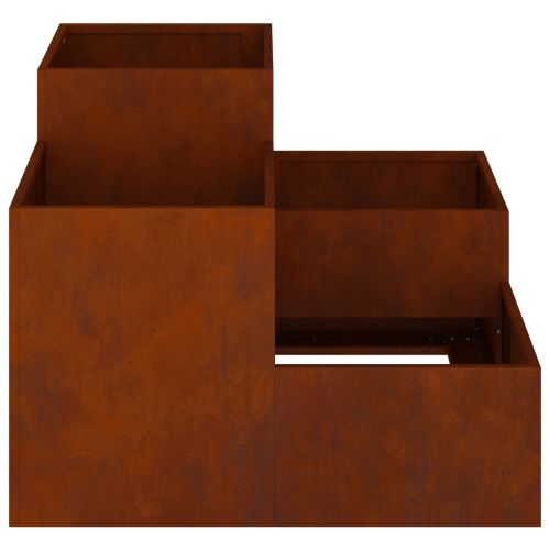 Градинска саксия Ръждясало 80 x 80 x 60 см Патинираща стомана