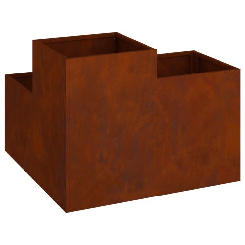 Градинска саксия Ръждясало 80 x 80 x 60 см Патинираща стомана