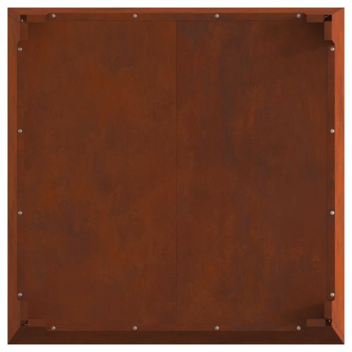 Огнище Кафяво 80 x 80 x 43 см Патинираща стомана