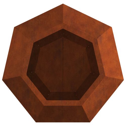 Кашпа 2 pcs Ръждясало 50 x 50 x 40 cm Патинираща стомана