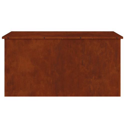 Кутия за съхранение на открито Ръждясало 100 x 50,5 x 50 см