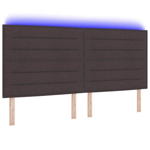 Облегалка за глава Тъмен кафяв 200 cm текстил