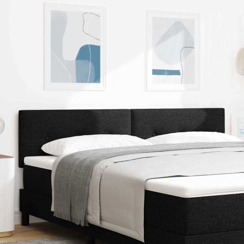 LED глава с LED ленти с таблото Черен 180 cm текстил