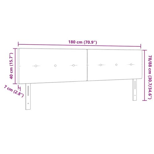 LED глава с LED ленти с таблото Черен 180 cm текстил