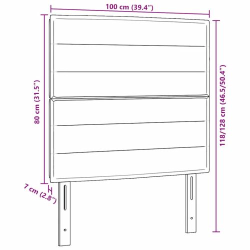 LED глава с LED ленти с таблото Светлосиво 100 cm текстил