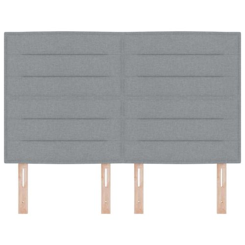 LED глава с LED ленти с таблото Светлосиво 160 cm текстил