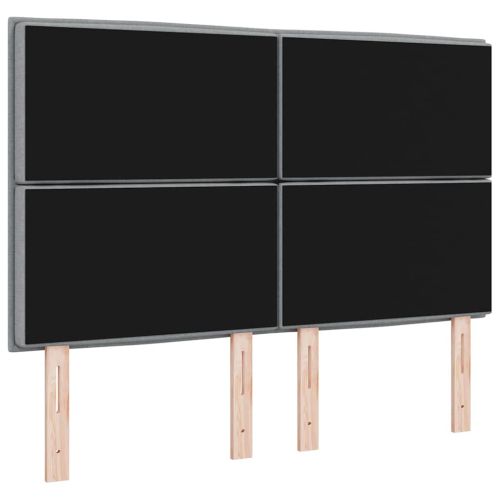 LED глава с LED ленти с таблото Светлосиво 160 cm текстил