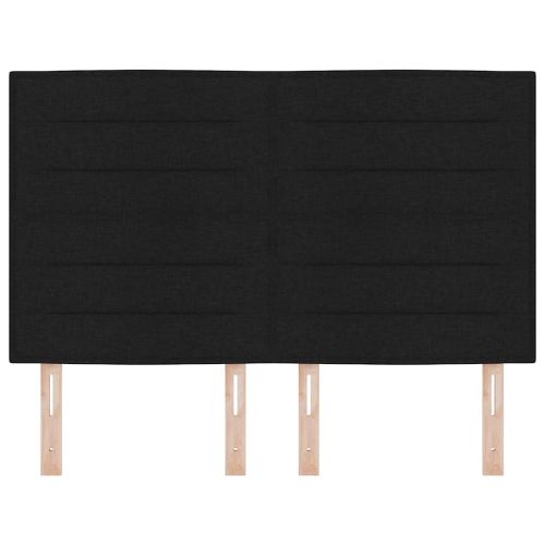 LED глава с LED ленти с таблото Черен 160 cm текстил