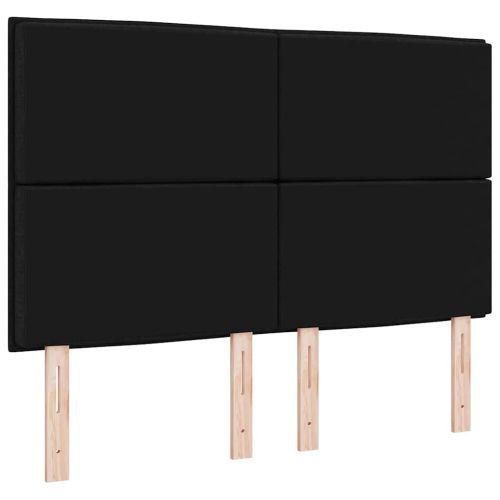 LED глава с LED ленти с таблото Черен 160 cm текстил