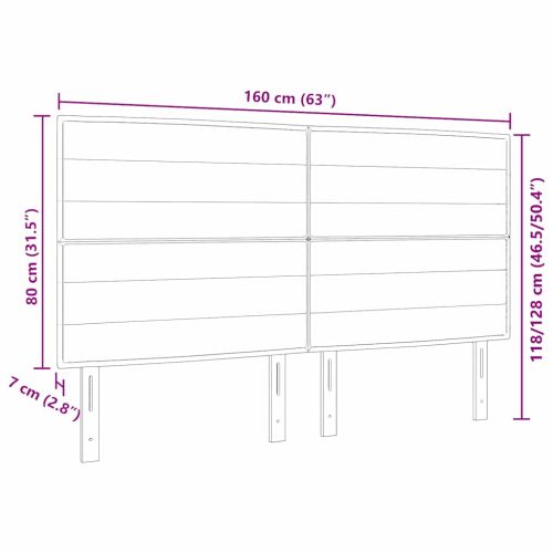 LED глава с LED ленти с таблото Черен 160 cm текстил