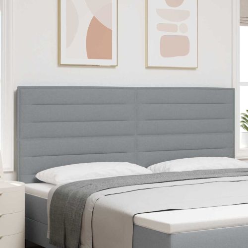 LED глава с LED ленти с таблото Светлосиво 200 cm текстил