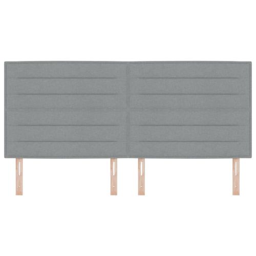 LED глава с LED ленти с таблото Светлосиво 200 cm текстил