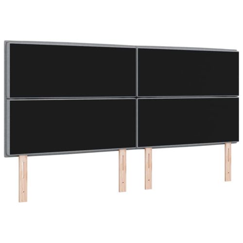 LED глава с LED ленти с таблото Светлосиво 200 cm текстил