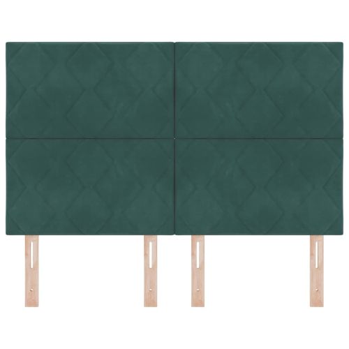 LED глава Тъмен зелен 144 см Кадифе