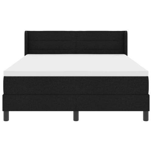 Легло с пружинирана основа с матрак Черно 200 x 160 см текстил